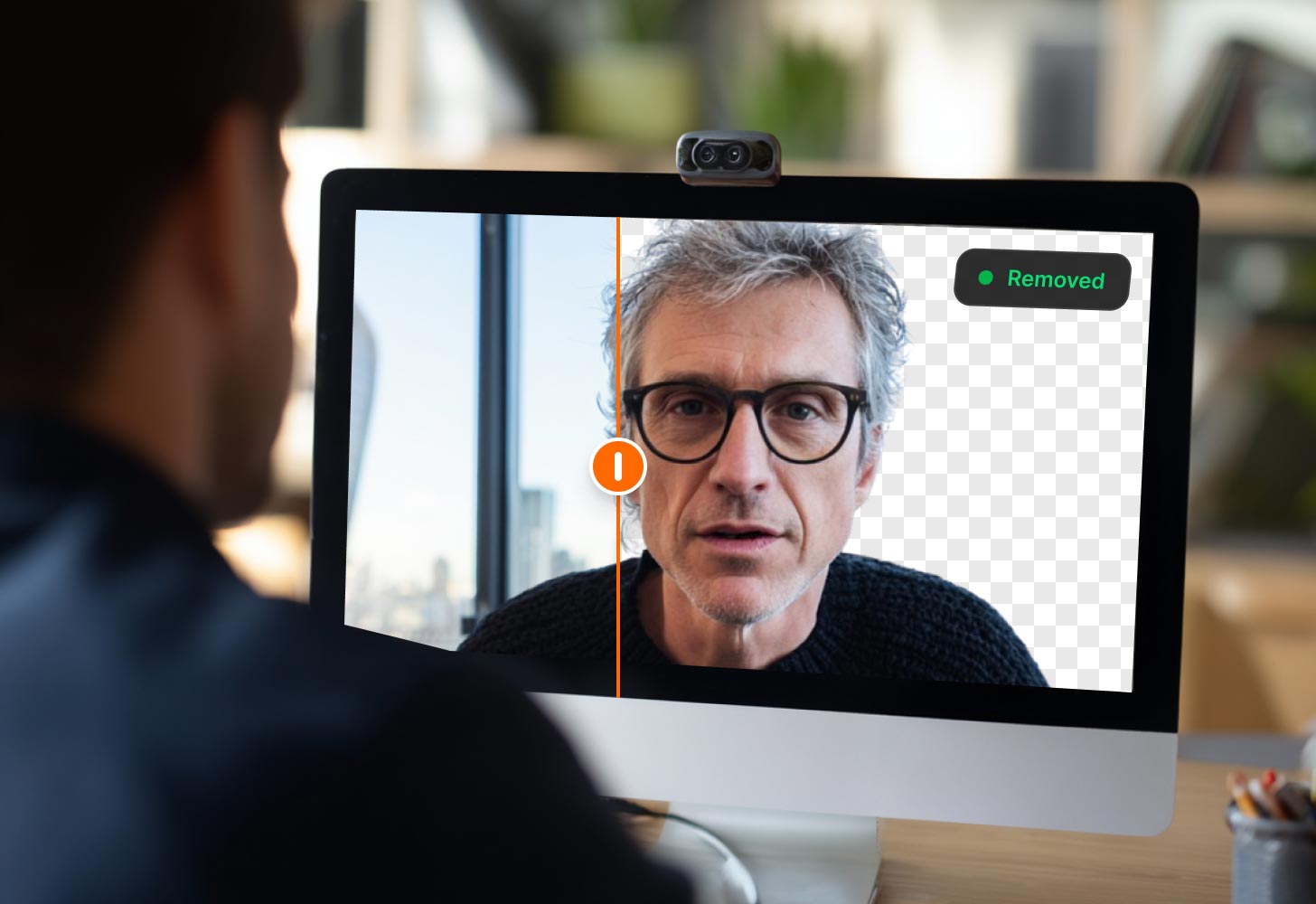 Eliminar fondo de cámara con IA