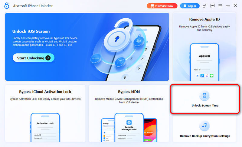 Elija Desbloquear tiempo de pantalla