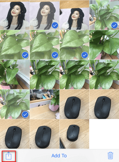 Seleccionar fotos en iPhone
