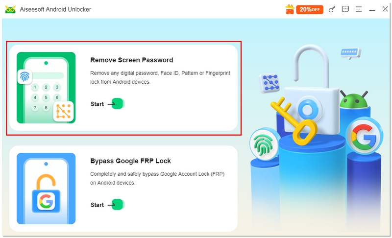 Elija Quitar contraseña de pantalla