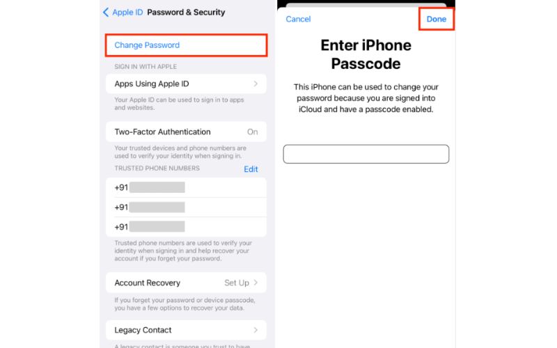 Cambiar nueva contraseña