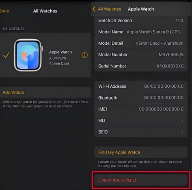 Desvincular Apple Watch