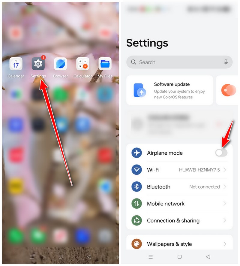 Activar el modo avión