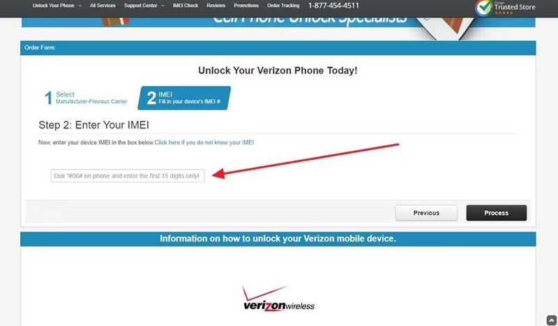 Ingrese el número Imei