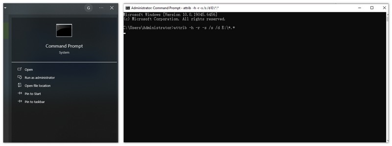 Índice de archivos de reconstrucción de Tp mediante línea de comandos