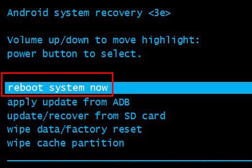 Reiniciar el sistema Android