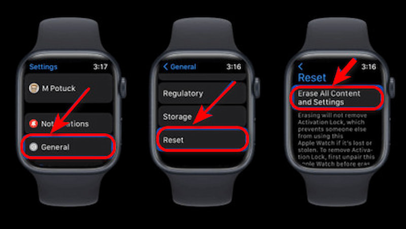 Restablecer el Apple Watch
