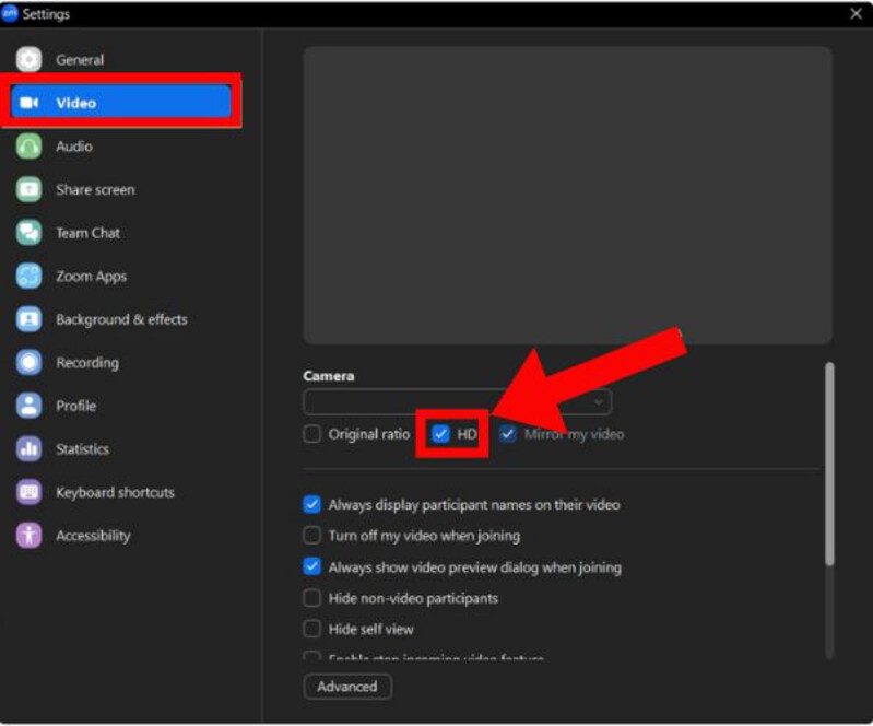 Habilitar HD en Zoom