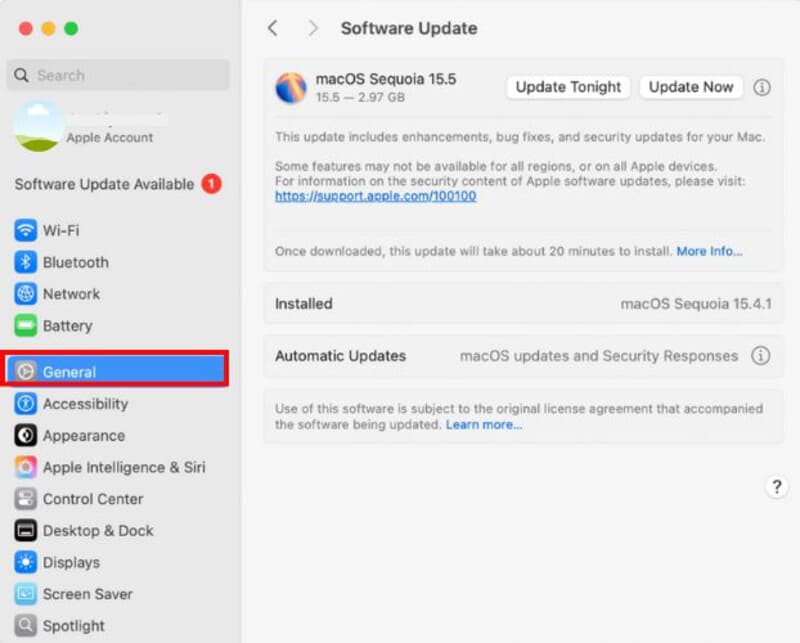 Actualizar el software