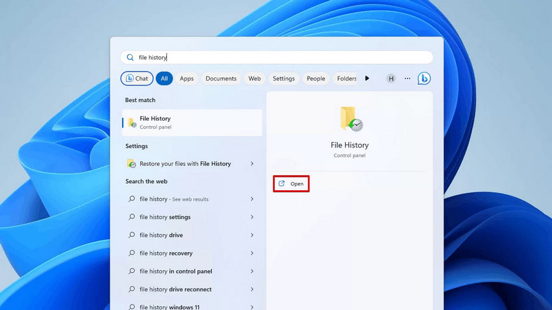Abrir historial de archivos