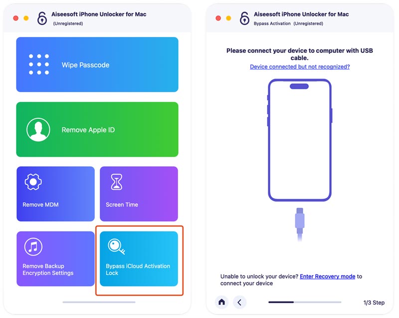 Choose Bypass icloud Activation Lock iphone Mac