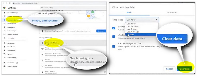 Borrar el historial del navegador Chrome