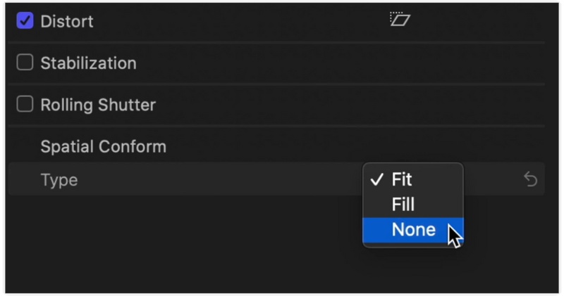 Establecer ninguno espacial