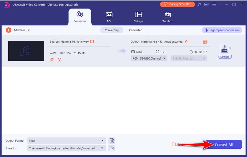 Iniciar proceso de conversión