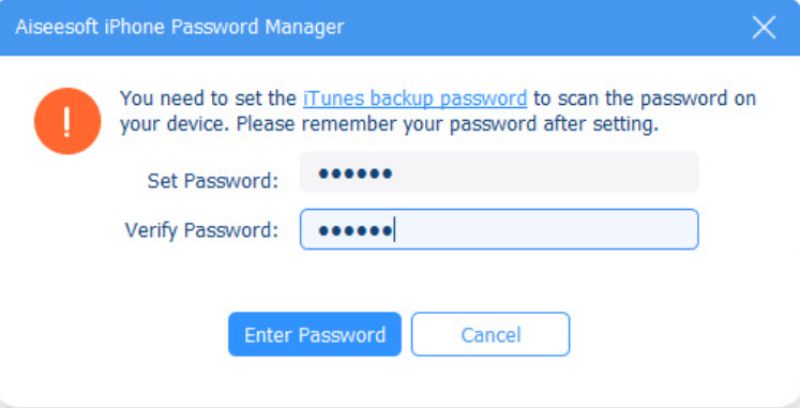 Crear contraseña de respaldo