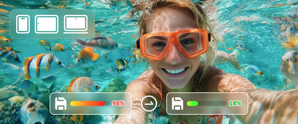 Ahorra espacio de almacenamiento