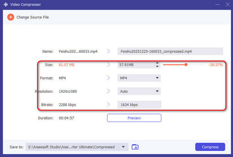 Establecer parámetros