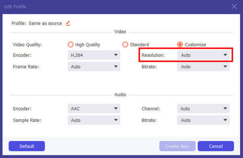 Cambio de AnyCoord en la configuración
