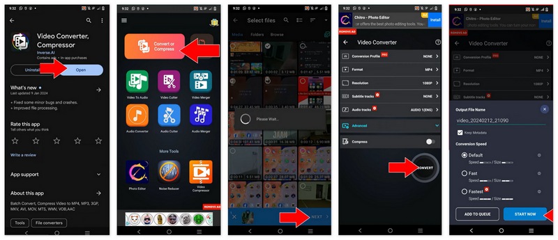 Convertir a HD en Android con Video Converter Compressor
