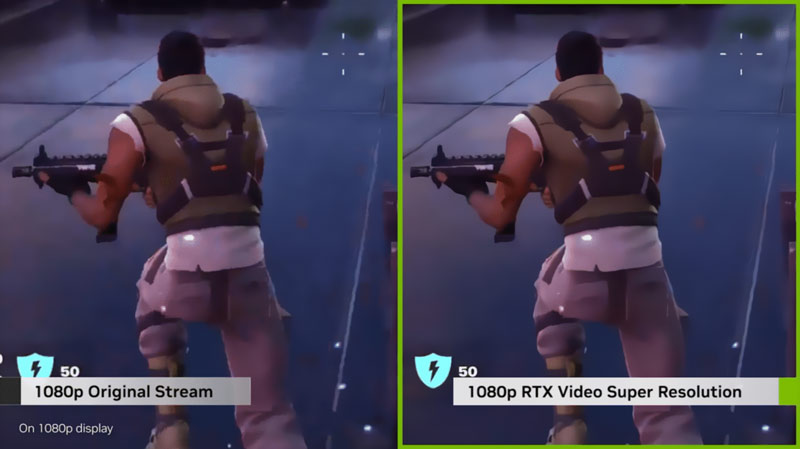 Superresolución de vídeo Nvidia RTX